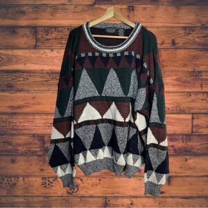 Vintage Graphix Grandpa Abstract Sweater Men's 3XL